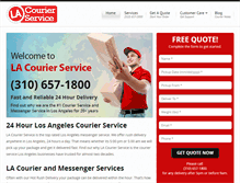 Tablet Screenshot of lacourierservice.com